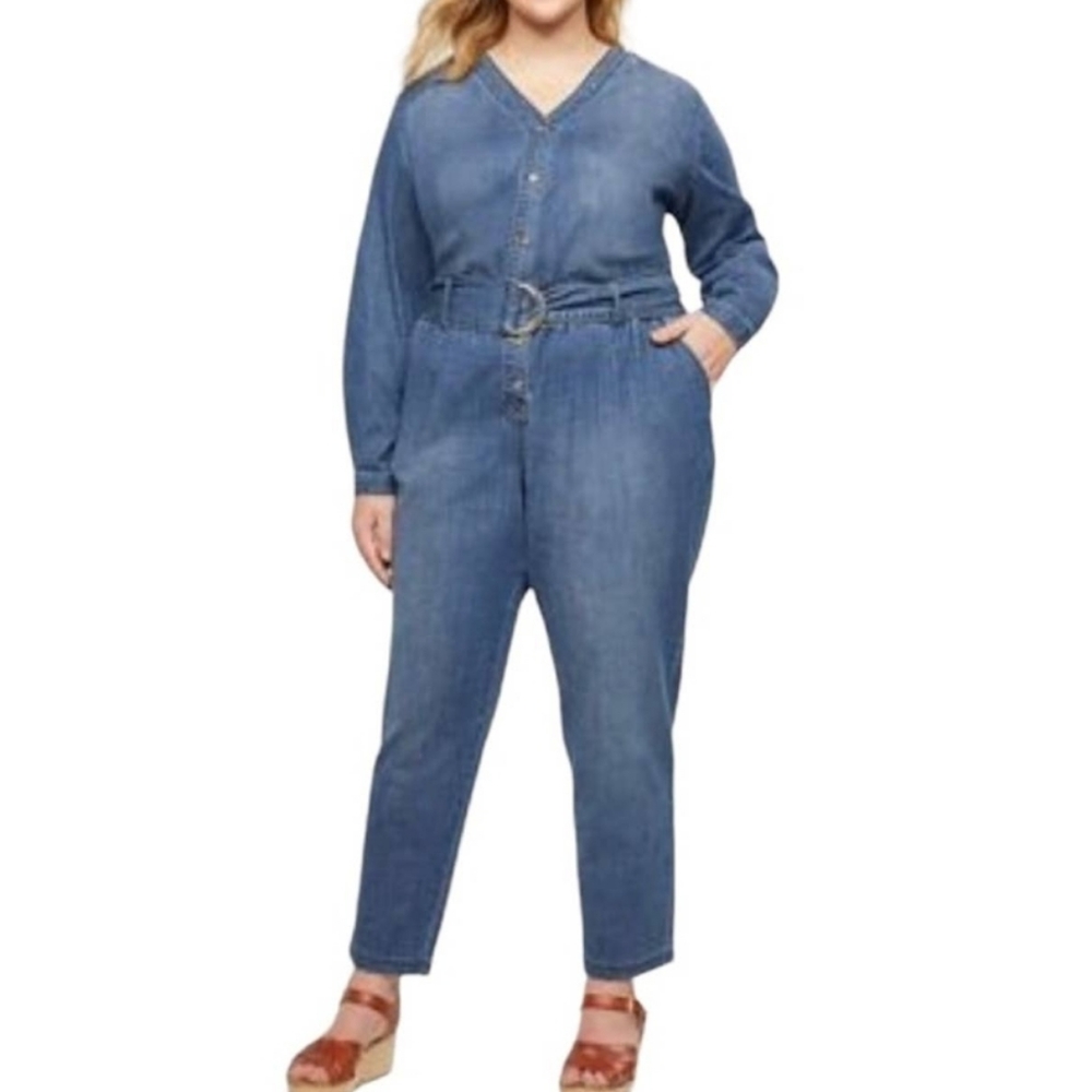 Lane Bryant Denim Jumpsuit 20
